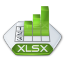 MS Excel XLSX Icon 64x64 png